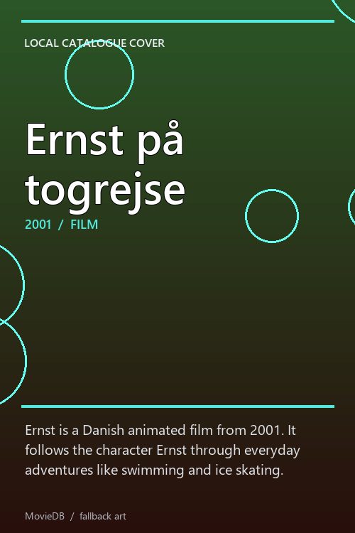 Ernst på togrejse poster