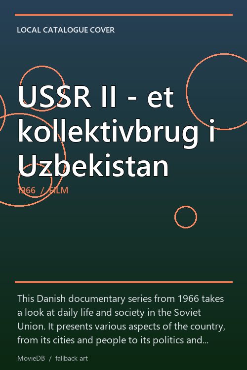 USSR II - et kollektivbrug i Uzbekistan poster