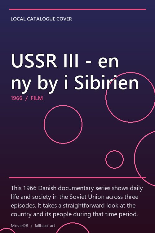 USSR III - en ny by i Sibirien poster