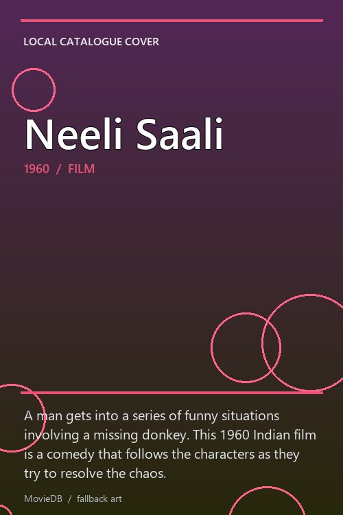 Neeli Saali poster