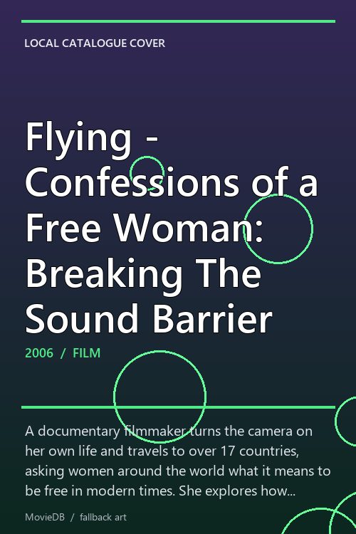 Flying - Confessions of a Free Woman: Breaking The Sound Barrier poster