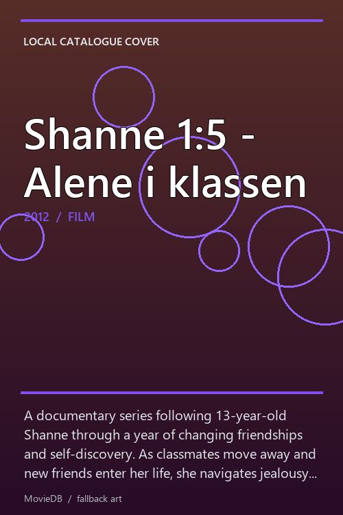 Shanne 1:5 - Alene i klassen poster