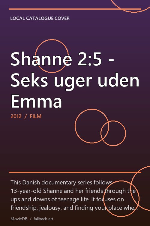 Shanne 2:5 - Seks uger uden Emma poster