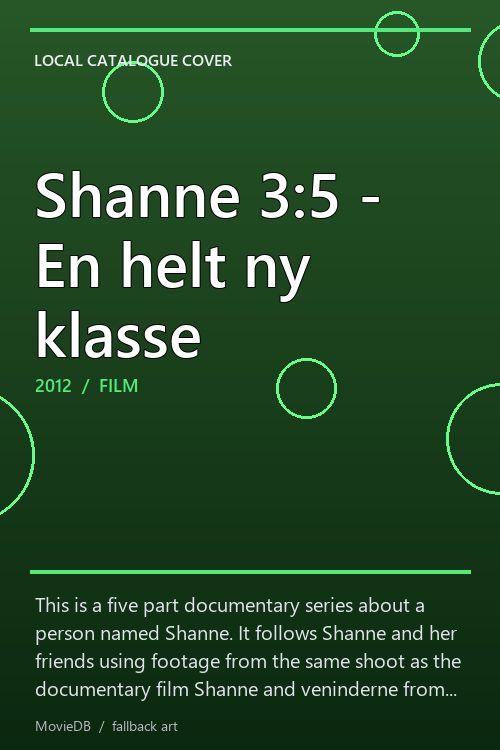 Shanne 3:5 - En helt ny klasse poster
