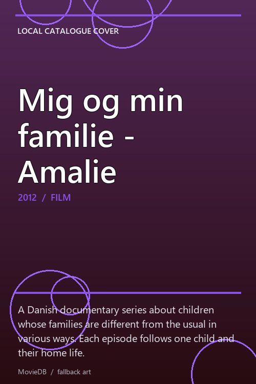 Mig og min familie - Amalie poster