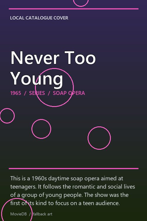 Never Too Young poster