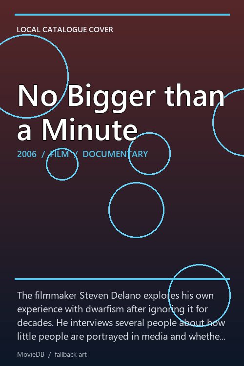 No Bigger than a Minute poster