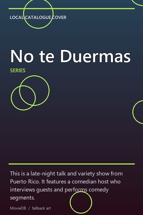 No te Duermas poster