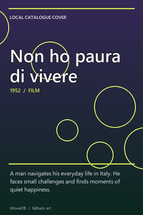Non ho paura di vivere poster