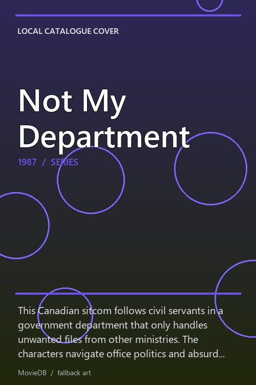 Not My Department poster
