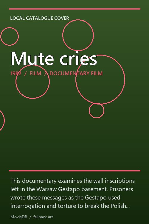 Mute cries poster