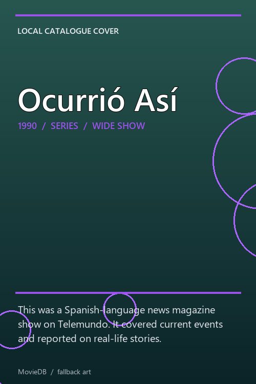 Ocurrió Así poster
