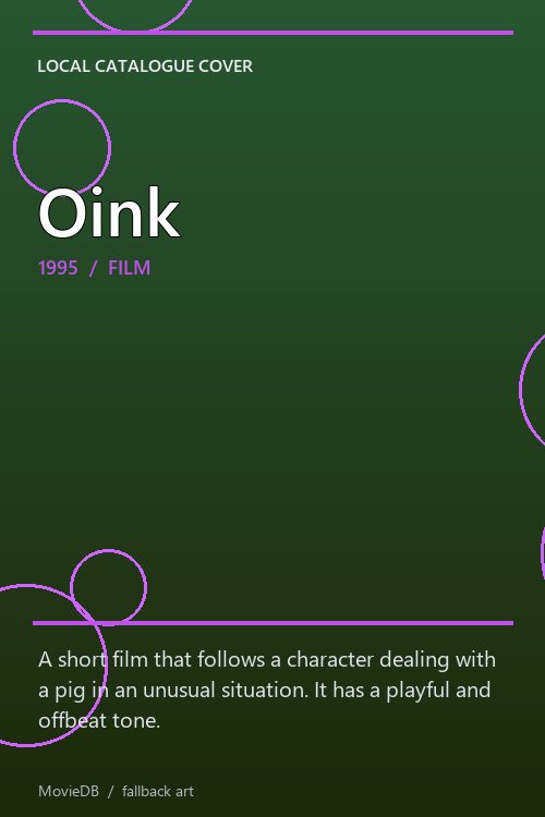 Oink poster