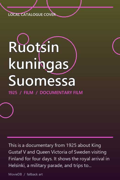 Ruotsin kuningas Suomessa poster
