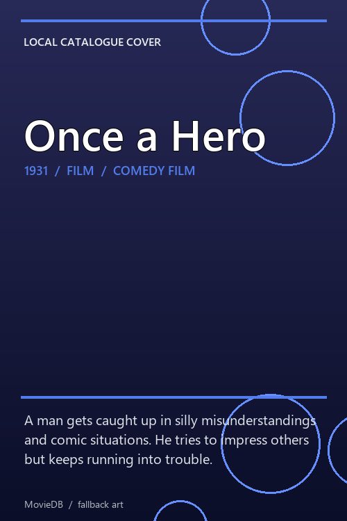 Once a Hero poster
