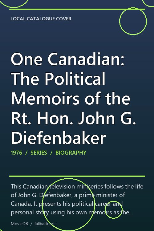 One Canadian: The Political Memoirs of the Rt. Hon. John G. Diefenbaker poster