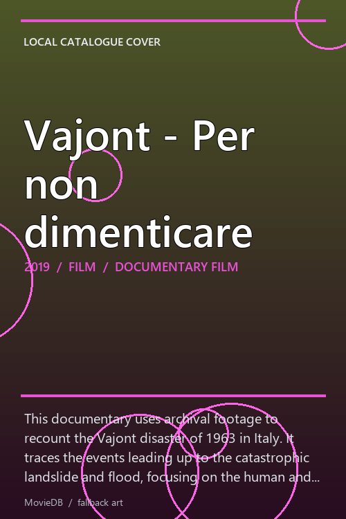 Vajont - Per non dimenticare poster