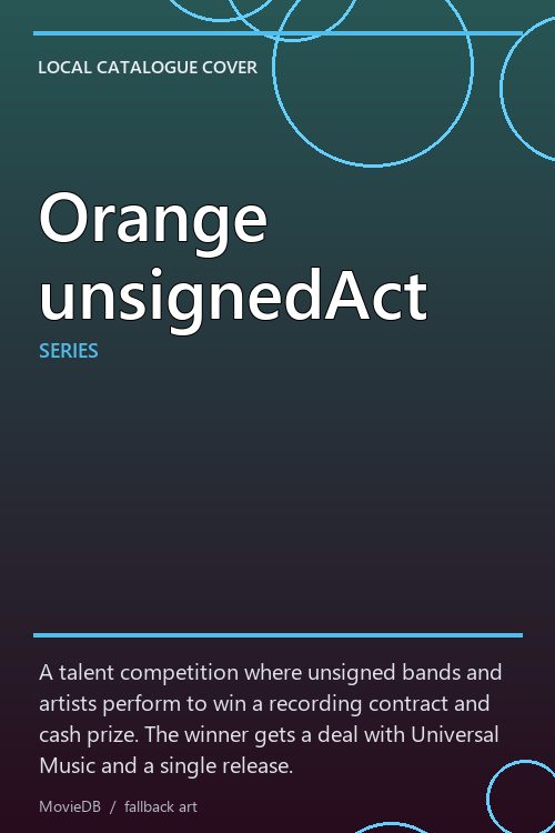 Orange unsignedAct poster