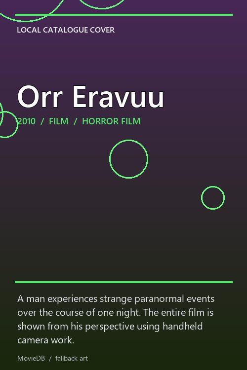 Orr Eravuu poster