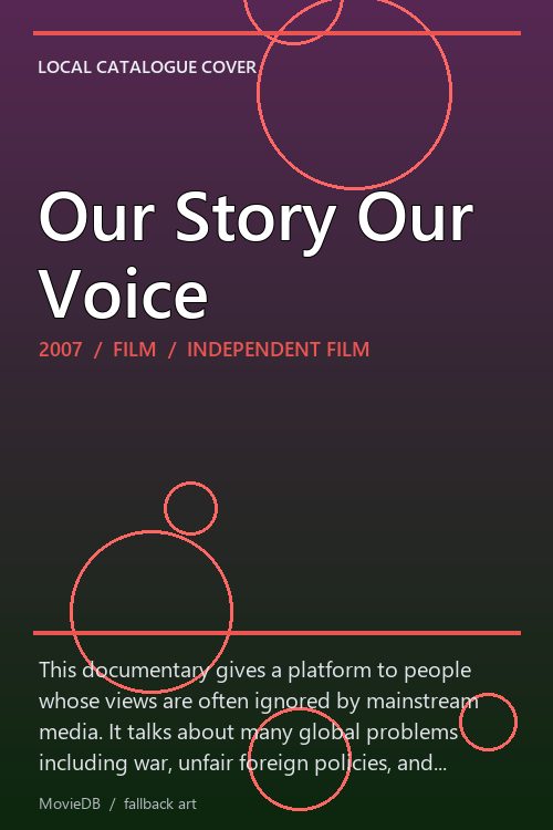 Our Story Our Voice poster