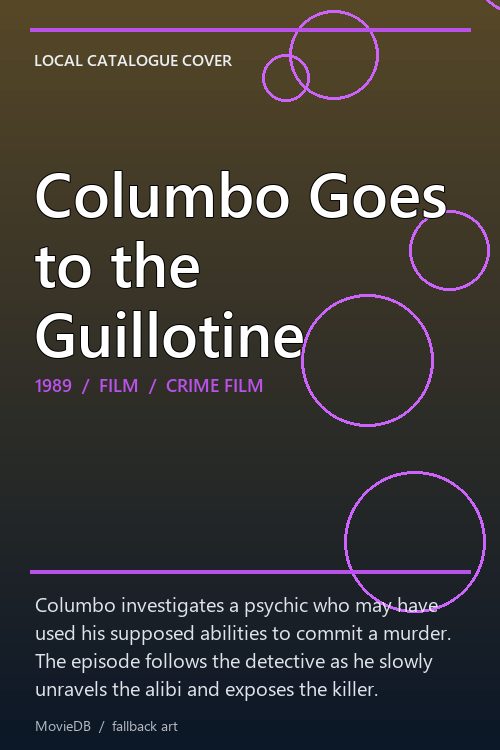 Columbo Goes to the Guillotine poster