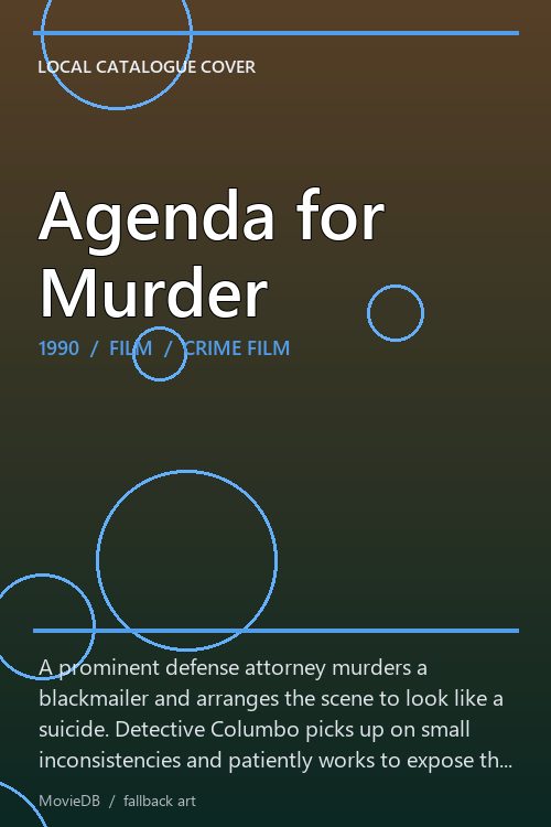 Agenda for Murder poster