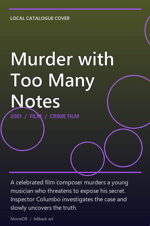 Murder with Too Many Notes poster