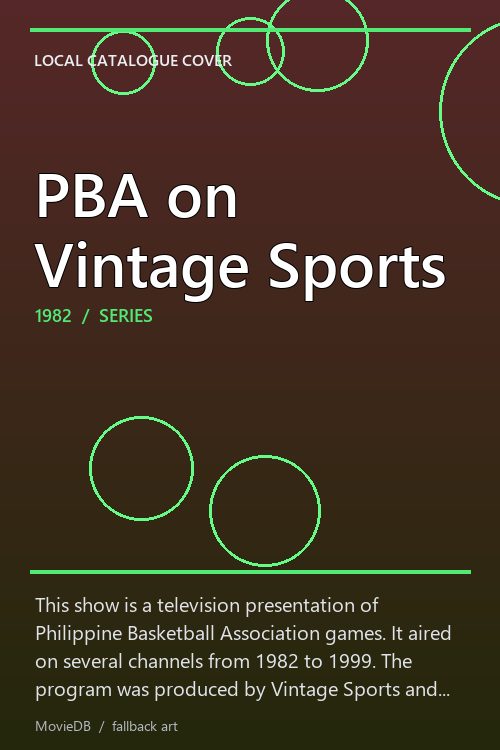 PBA on Vintage Sports poster
