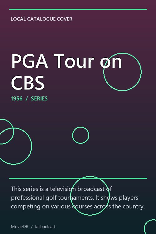 PGA Tour on CBS poster