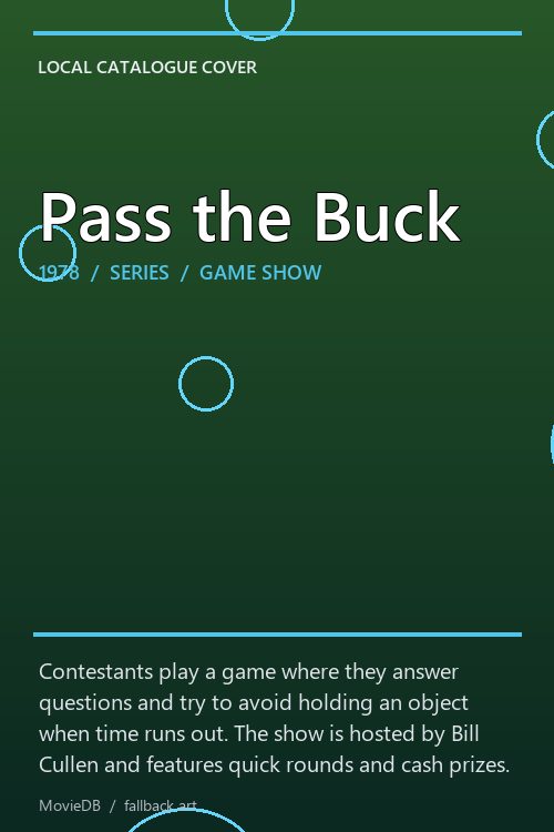 Pass the Buck poster