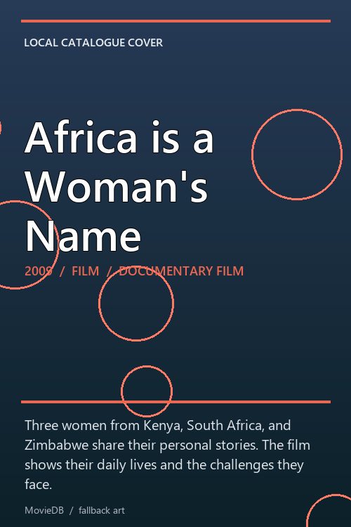 Africa is a Woman's Name poster