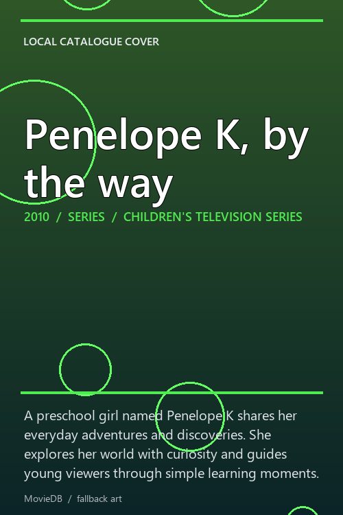Penelope K, by the way poster