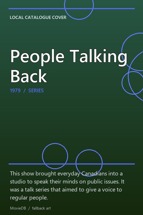 People Talking Back poster