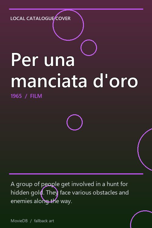 Per una manciata d'oro poster