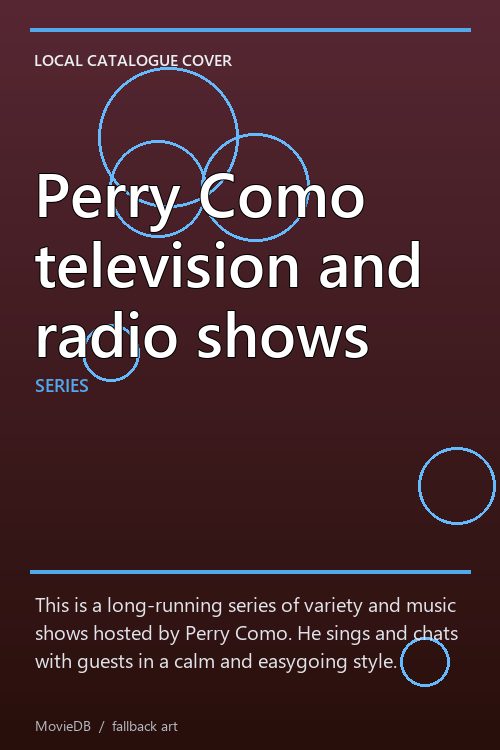 Perry Como television and radio shows poster