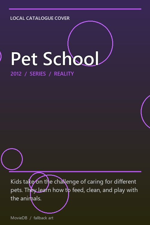 Pet School poster
