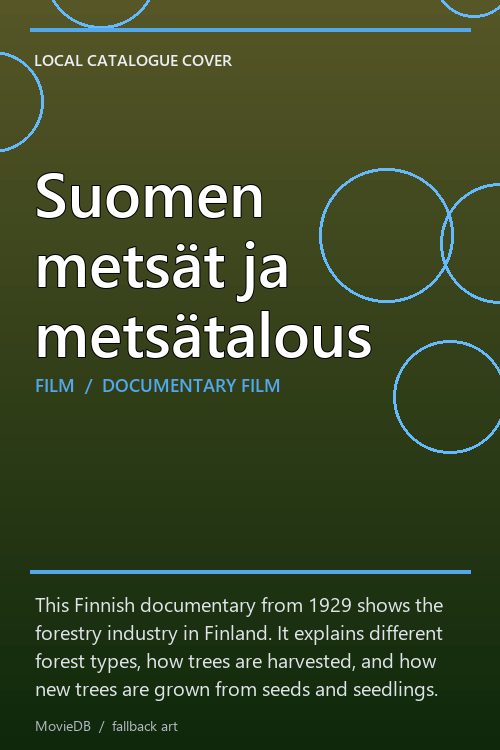 Suomen metsät ja metsätalous poster