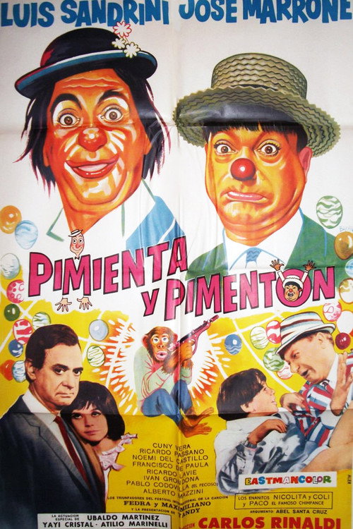 Pimienta y pimentón poster