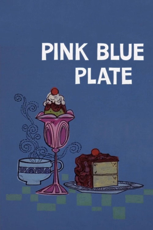 Pink Blue Plate poster