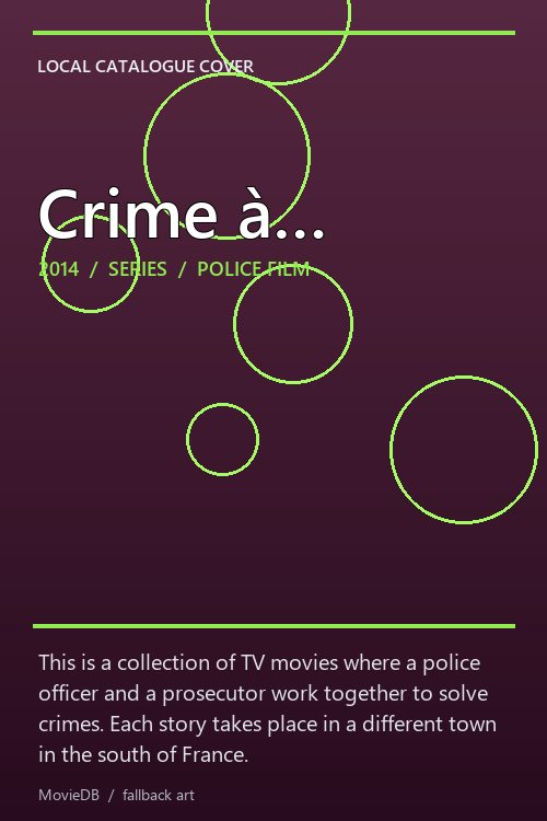 Crime à… poster