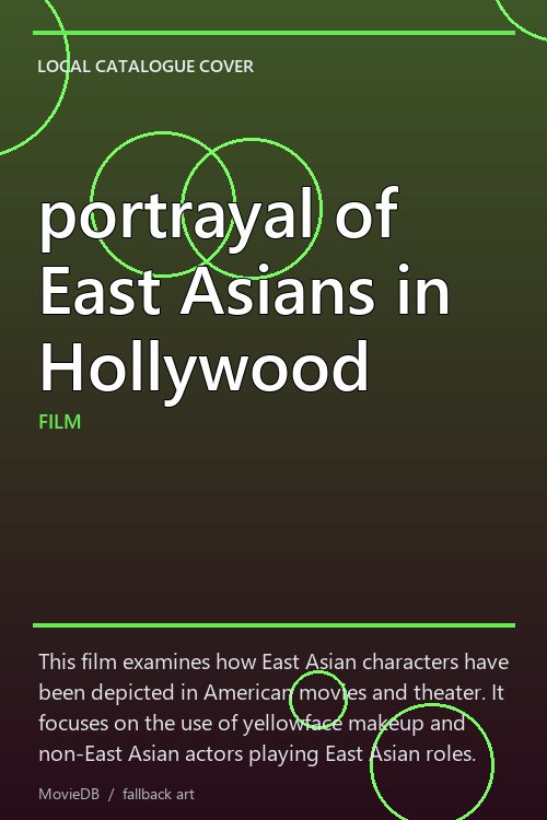 portrayal of East Asians in Hollywood poster