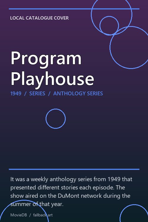 Program Playhouse poster