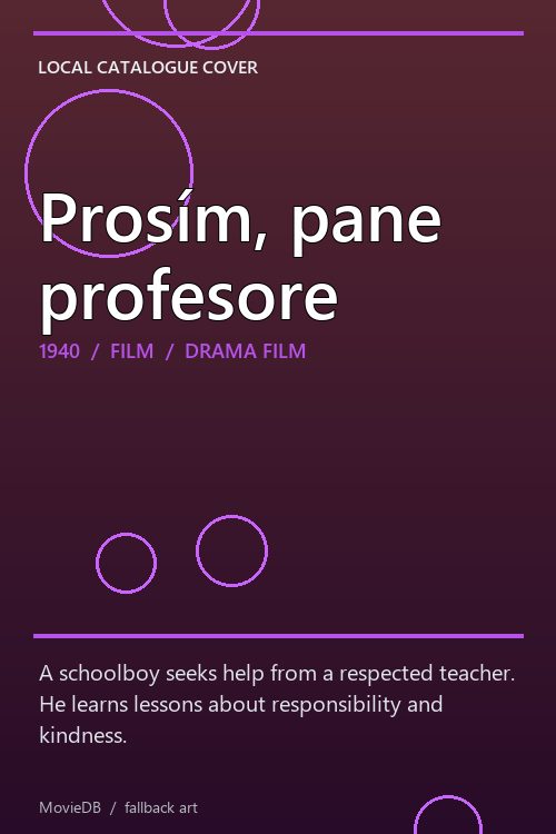 Prosím, pane profesore poster