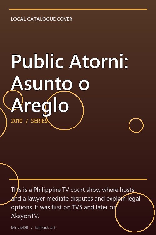 Public Atorni: Asunto o Areglo poster
