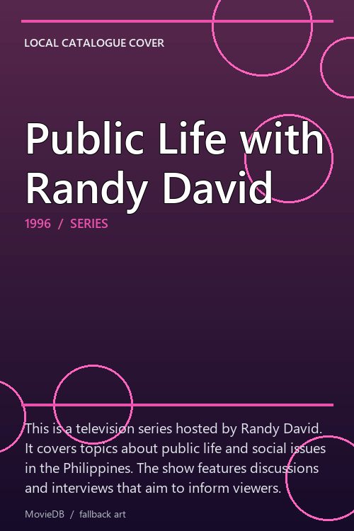 Public Life with Randy David poster