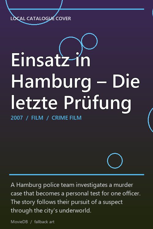 Einsatz in Hamburg – Die letzte Prüfung poster