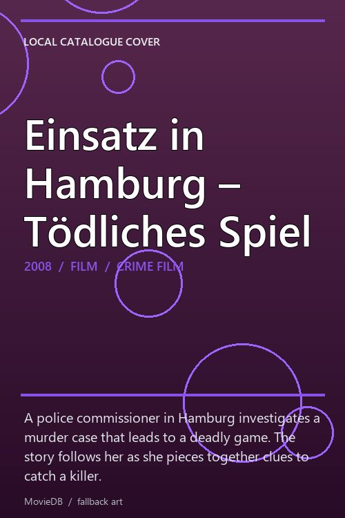 Einsatz in Hamburg – Tödliches Spiel poster