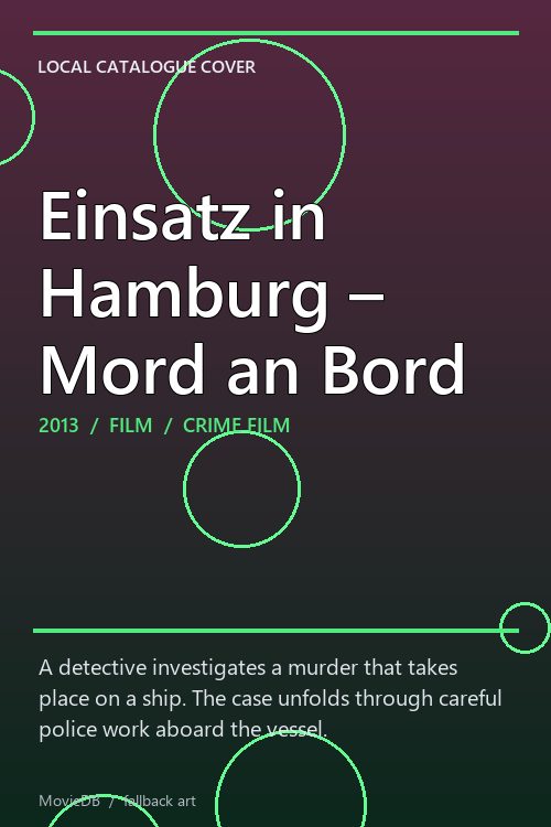 Einsatz in Hamburg – Mord an Bord poster