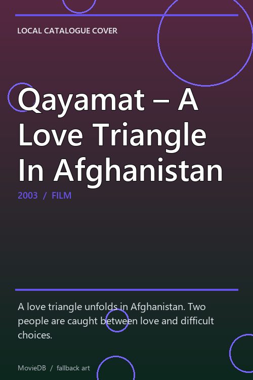 Qayamat – A Love Triangle In Afghanistan poster