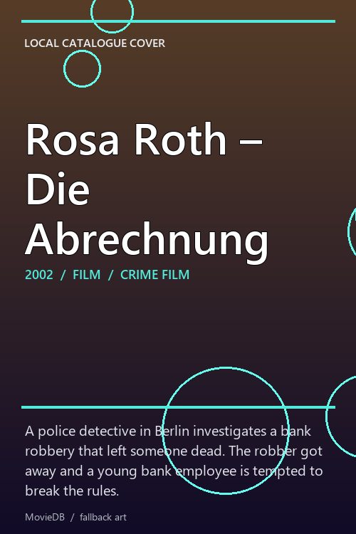 Rosa Roth – Die Abrechnung poster